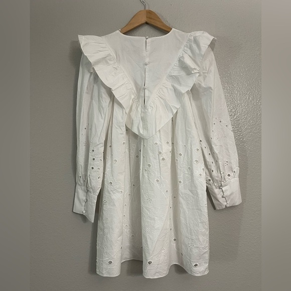 Zara Ruffled Openwork Embroidery Dress - Picture 5 of 11